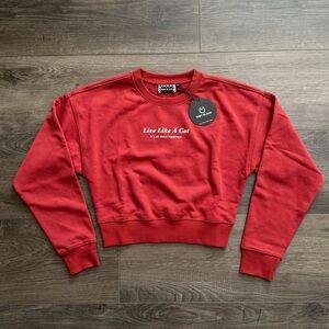 Toby Black, LIVE LIKE A CAT Women’s Long Sleeve Shirt NWT